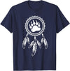 Indigenous Native American For Men Traditional Dreamcatcher Women Bear Native American T-Shirt - Navy Blue