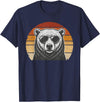 Polar Bear Retro Sunset Vintage Prints Co Polar Bear Retro Sunset Animal Lover Vintage Cool Owner T-Shirt - Navy Blue