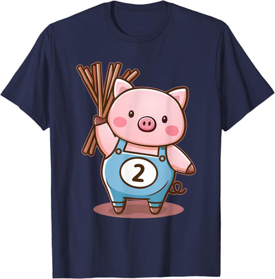 Three Little Pigs Costume Group Shirts Three Little Pigs Pig 2 Halloween Costume Boys Girls Adults T-Shirt
