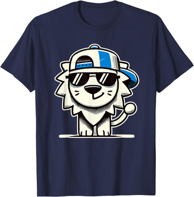 Lion Hipster Men Women Kids Boys Girls Funny Lion T-Shirt