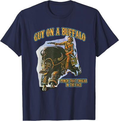 Cow Guy on a Buffalo Punch That Cougar in the Face 2 T-Shirt