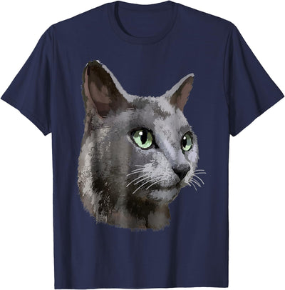 Halloween Cat Tees Russian Blue Cat Tee Tees T-Shirt