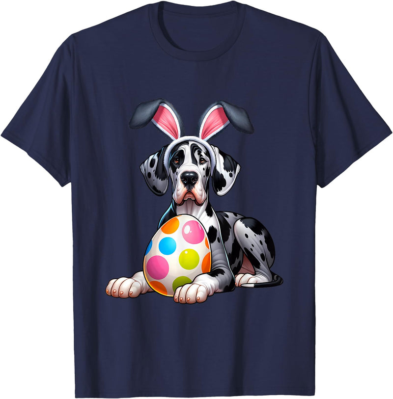 Men Women Rabbit T-Shirt in Navy Blue