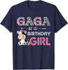 Cow Birthday Cow Lover Gifts For Family Men Woman Gaga of The Birthday Girl Farm Cow Grandma Matching Family T-Shirt - Navy