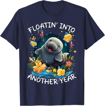 Manatee Birthday Celebrant Animal Floaty Potato Sea Cow T-Shirt