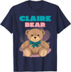 TheNiftyStitches CLAIRE Bear T-Shirt - Women's Black Cartoon Bear T-Shirt - Small - Short Sleeve - Classic Fit - All Seasons - Navy Blue
