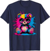 Magical and Funny Bear lover Gifts Colorful Teddy Bear with Sunglasses T-Shirt - Navy Blue