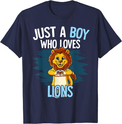 Just A Boy Who Loves Lions Lion T-Shirt