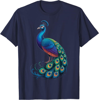 Peacock Peafowl Colorful Bird Peacock Illustration T-Shirt