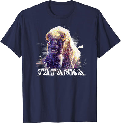 Tribal America Tatanka Large Native American Ghost Animal T-Shirt