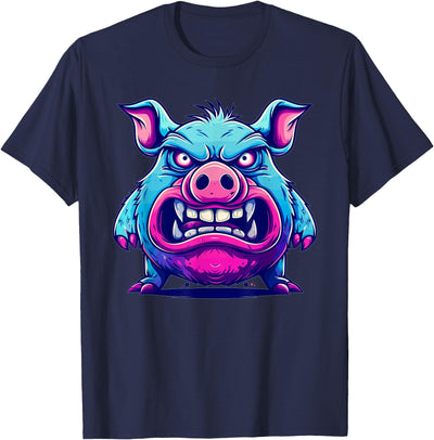 Angry Pig I Colorful Pig T-Shirt