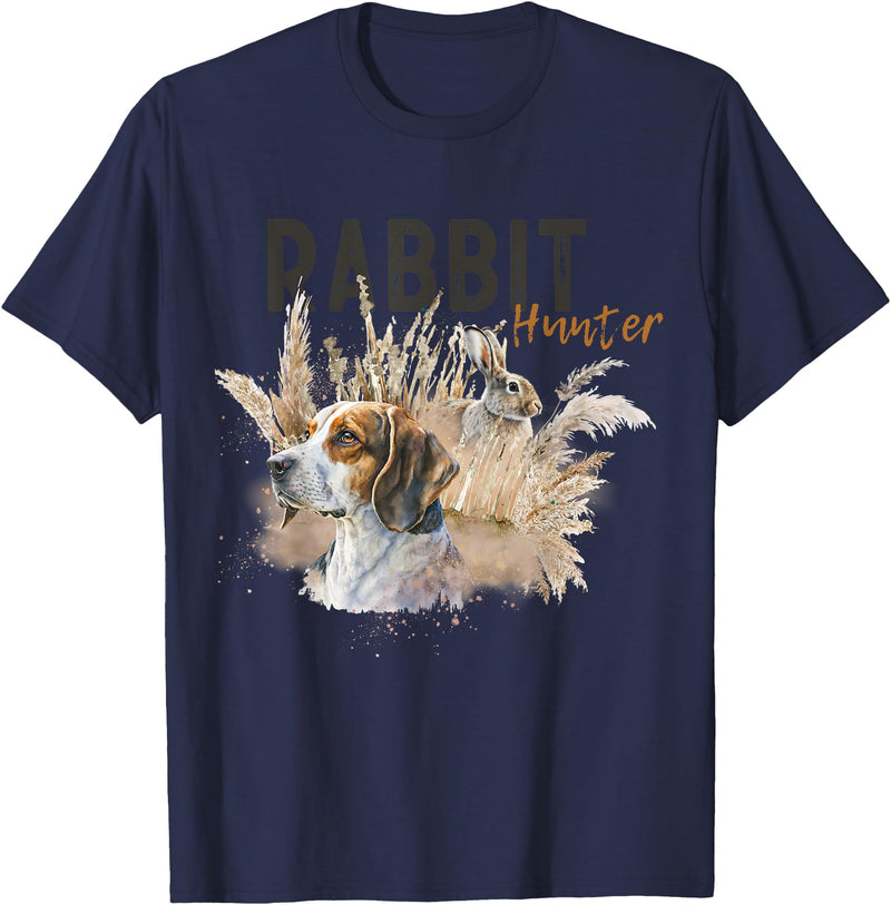 Beagle Dog Rabbit Hunter Rabbit Hunting Rabbiting Hunter for T-Shirt in Navy Blue
