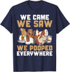 Guinea Pig Lover Clothing Funny Guinea Pig We Came We Saw We Pooped Everywhere T-Shirt - Navy Blue