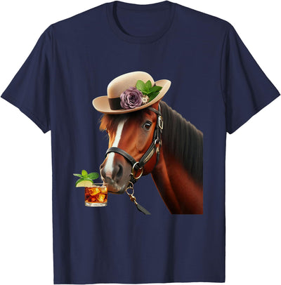 Funny Horse Derby Shirt Vintage Retro Apparel Funny Horse Derby Party T-Shirt