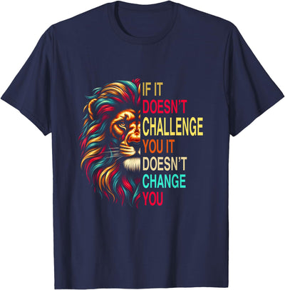 Motivational Training Workout Fitness Quotes Lion Mindset T-Shirt