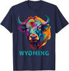 Love Wyoming Accessories, Apparel and Home Decor Wyoming American Bison Lover Buffalo for Men Women Souvenir T-Shirt - Navy