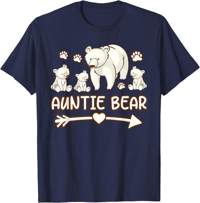 Auntie bear for womens, Aunt bear 3 cubs T-Shirt