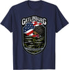 Great Smoky Mountains National Park Souvenirs Gatlinburg Tennessee Souvenirs Bears Gifts TN American Flag T-Shirt - Navy Blue