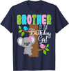 Koala Birthday Party Supplies Koala Bear Birthday Brother Of The Birthday Girl Koalas Bday T-Shirt - Navy Blue