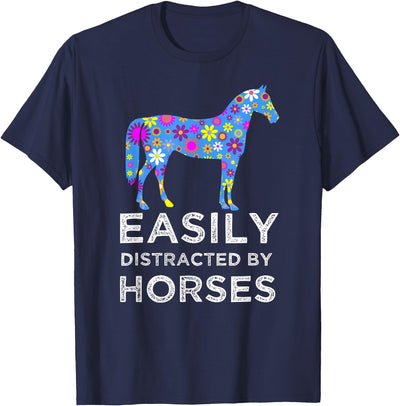 Cartba Horse Co. Funny Horse Lover Cute Floral T-Shirt