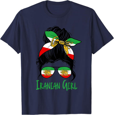 Iran For Women Iranian For Girl Flag Lion Persian T-Shirt