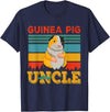Rodent Father's Day Costume Vintage Retro Guinea Pig Uncle Matching Rodent Lover Family T-Shirt - Navy Blue