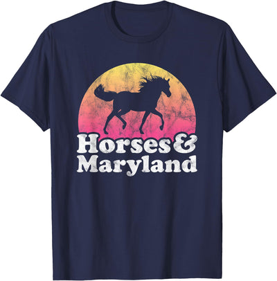 Horses and Maryland Apparel Co Horse and Maryland Women or Girls Horses T-Shirt