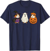 Funny Halloween Guinea Pig Costume Guinea Pig Halloween Ghost Pumpkin Funny Guinea Pig Women T-Shirt - Navy Blue