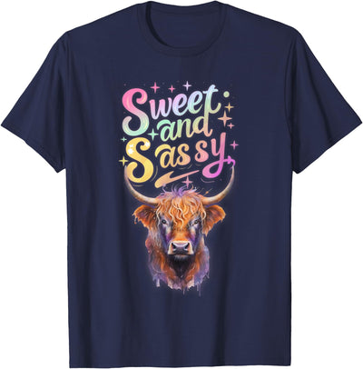Charm Sweet and Sassy Highland Cow T-Shirt