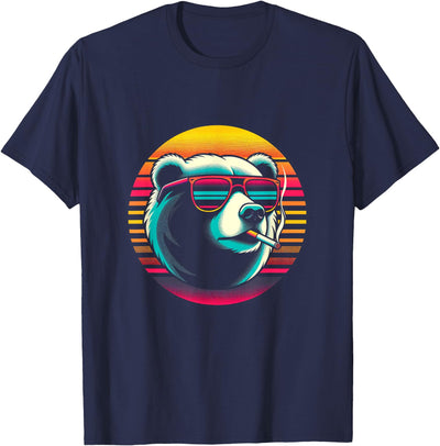 Casual Bear Smoking Cigarette T-Shirt