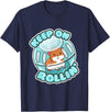 Keep On Rolling Cute Hamster Hammy Owner Pet Lover Gift T-Shirt - Navy Blue