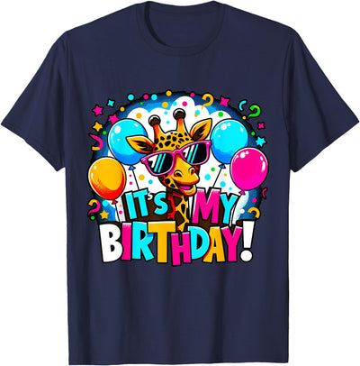 It's my Birthday Party Giraffe Birthday Girl T-Shirt