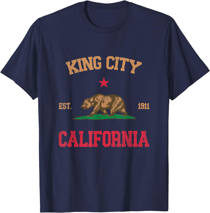 King City California CA Designs King City California T-Shirt - Navy Blue