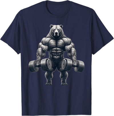 Bear Powerlifting Weightlifting Gym Workout T-Shirt
