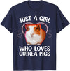 Guinea Pig Gift Guinea Pig Accessories & Stuff Cute Guinea Pig For Women Girls Hamster Pet Guinea Pig Lover T-Shirt - Navy Blue
