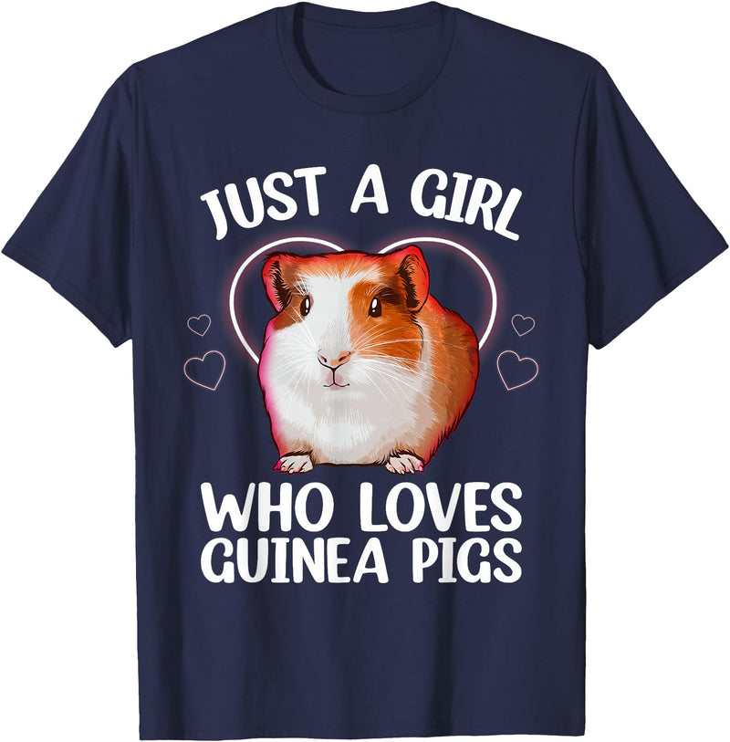 Guinea Pig Gift Guinea Pig Accessories & Stuff Cute Guinea Pig For Women Girls Hamster Pet Guinea Pig Lover T-Shirt - Navy Blue