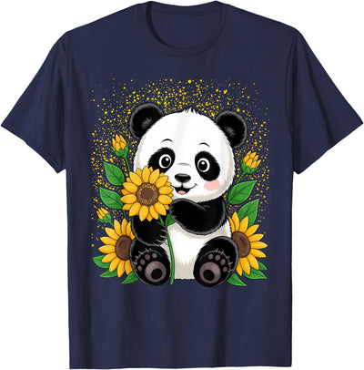 Panda Bear with Sunflowers, Panda Bear T-Shirt