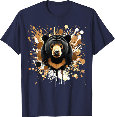Sun Bear Splatter Art, Illustration T-Shirt