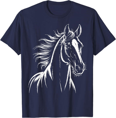 Horse Rider Equestrian Stable Owner Horse Silhouette Graphic Riding T-Shirt