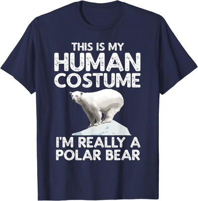 Polar Bear Gift Polar Bear Accessories & Stuff Cool Polar Bear for Men Women Human Costume Animal Halloween T-Shirt
