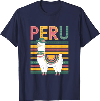 Shirt-o-Topia Cute Peruvian Llama from Peru - Fun Peru Design T-Shirt