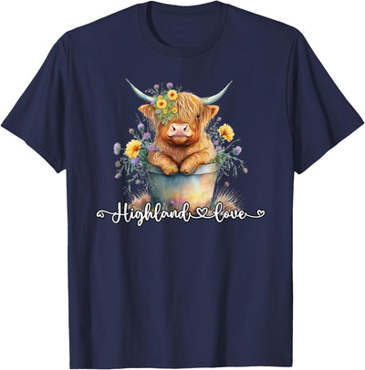 Highland Cow T-Shirt - Premium Scottish Cattle Apparel