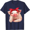 Fabulous Farm Animals Shirts Red Bandanna Pig Funny I Love Piggy T Shirt T-Shirt - Navy Blue