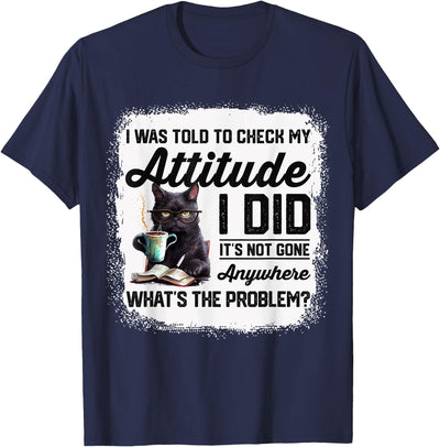 Funny Cat Sarcasm Humor Apparel Outfits | Black Modern Cat Humor T-Shirt - Unisex-Adults, Short Sleeve, Regular Fit, Crew Neck, Small
