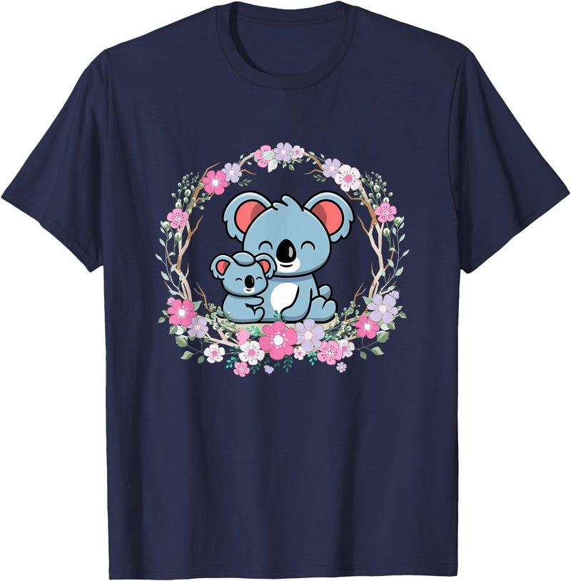 Cute Koala Mama Bear and Baby Mothers Day Apparel Mother's Day koala Mom and Baby Koala T-Shirt - Navy Blue