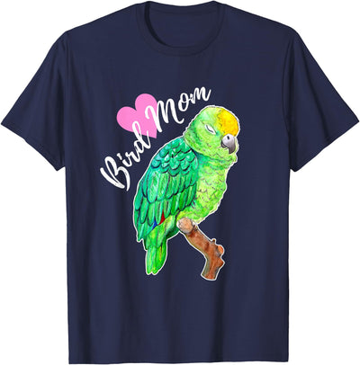 Parrot and Pet Bird Owners Amazon Parrot Lover Bird Mom Watercolor T-Shirt