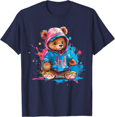 Colorful Teddy Bear Men Women Kids T-Shirt