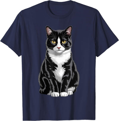 Souvenir Shirt Majestic Tuxedo Cat Art Cat Lover Men Women Kids T-Shirt