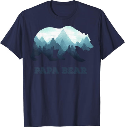 Papa Bear Wildlife Father's Day Gift for Dad, Daddy or Dada T-Shirt