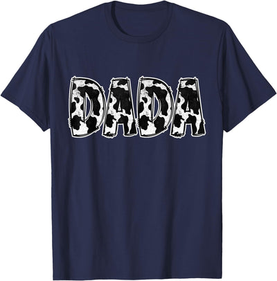 Whole Family Dada Cow Pattern Cow T-Shirt